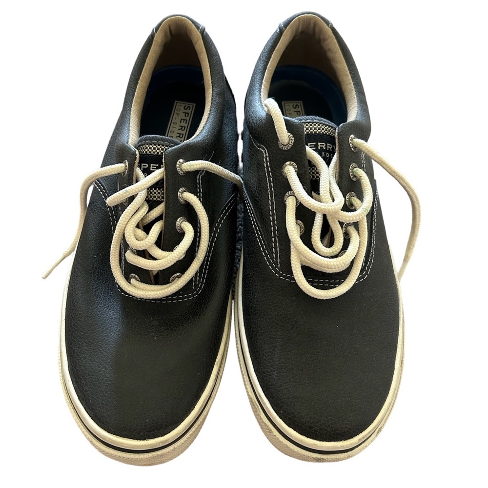 Sperry Top-Sider leather sneaker navy blue size 9